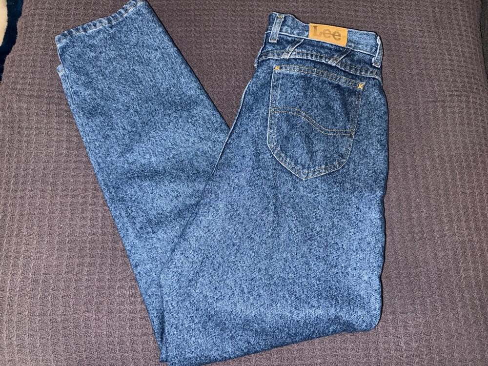 Vintage Lee High Rise Acid Wash Mom Jeans Size 14 M